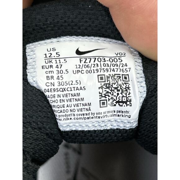 Nike Alpha Menace Football Cleats Black White Mens Size 12.5 NWOB FZ7703-005 main image 4
